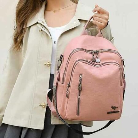 Versatile Leather Handbag+Backpack